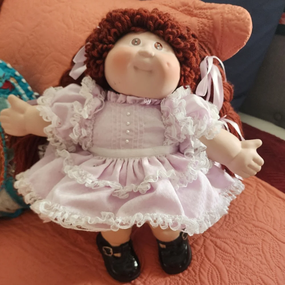 Vintage 1985 Porcelain Cabbage Patch Brown Eyed Brunette Stephanie Anne